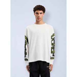 Palm Angels Men Snake Box Logo Long Sleeve T-Shirt